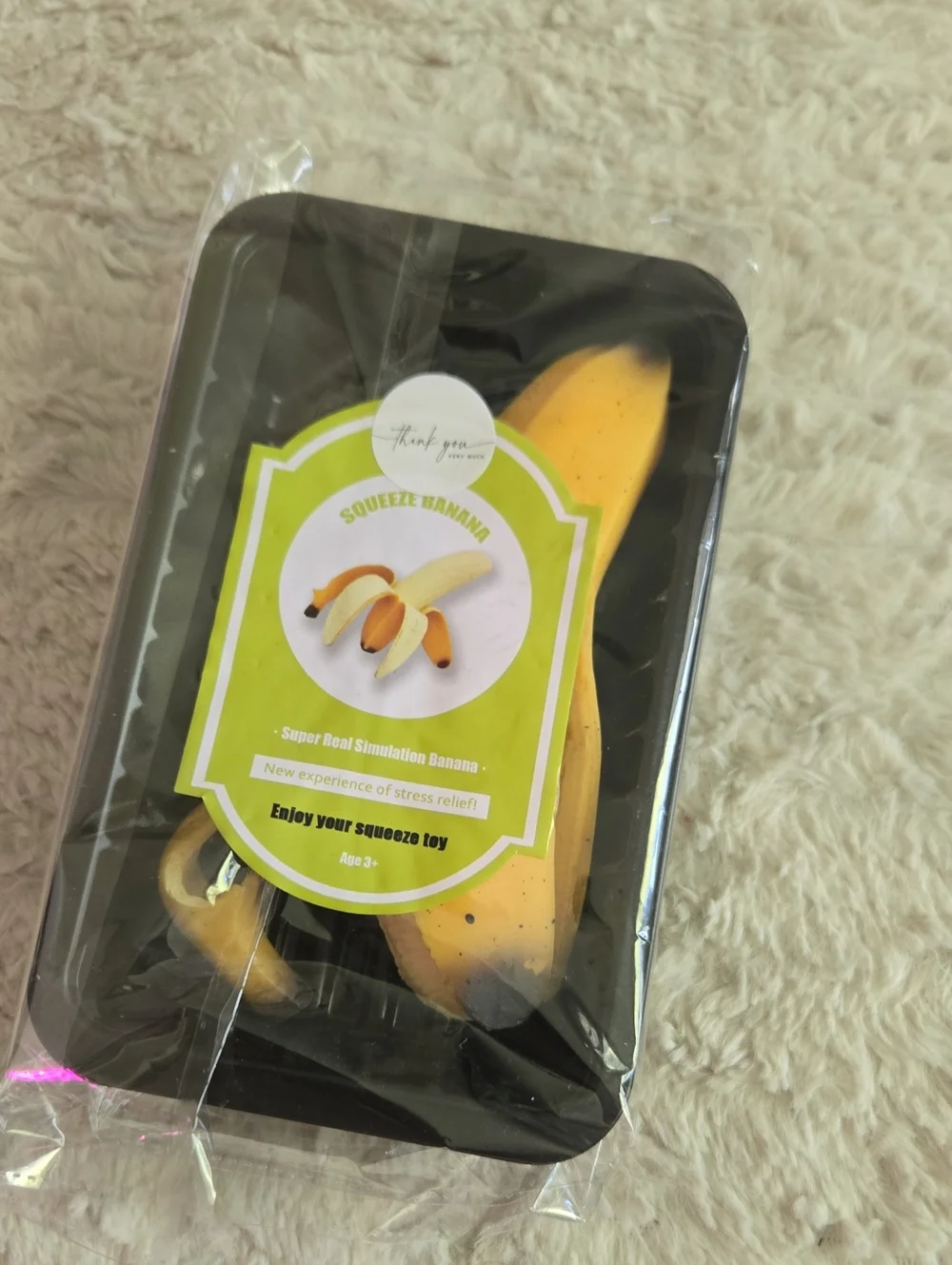 Squeeze Banana Stress Toy - Yellow